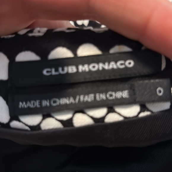 Club Monaco Black and White Pleated A-Line Skirt - Picture 2 of 4